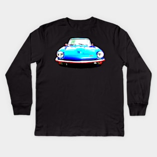 Triumph GT6 Mk3 1970s British classic car high contrast Kids Long Sleeve T-Shirt